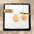Pulsera flor de nacimiento y nombre personalizado