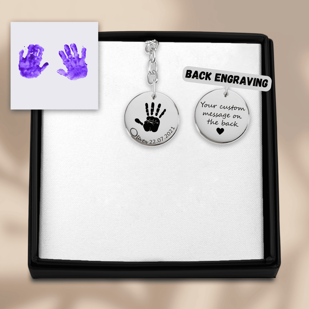 Llavero personalizado huella de mano