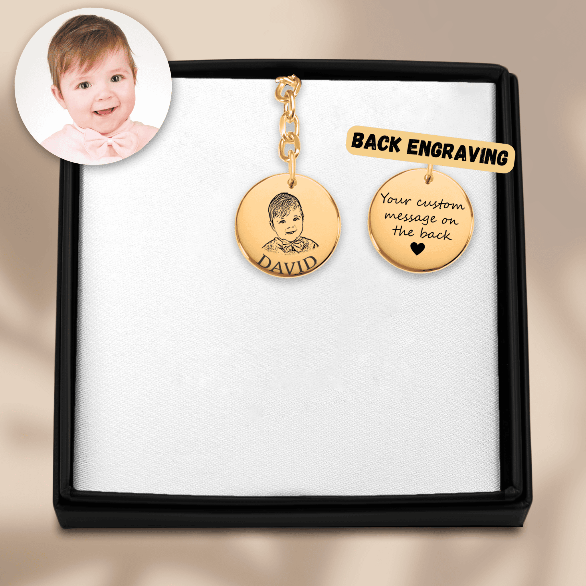 Llavero retrato infantil personalizado