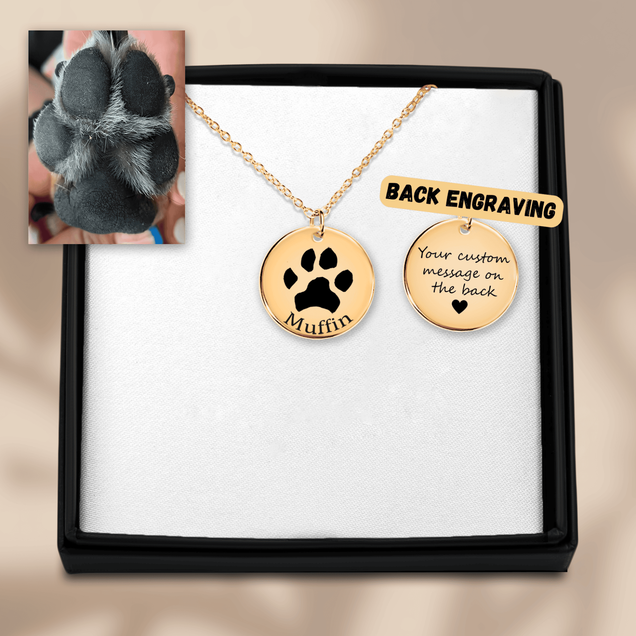 Collar personalizado huella de mascota