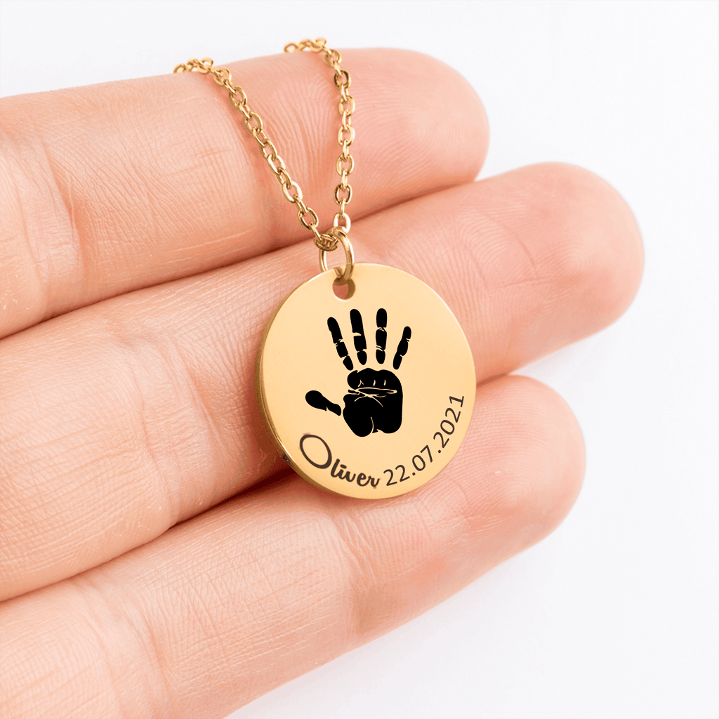 Collar personalizado con huella de mano