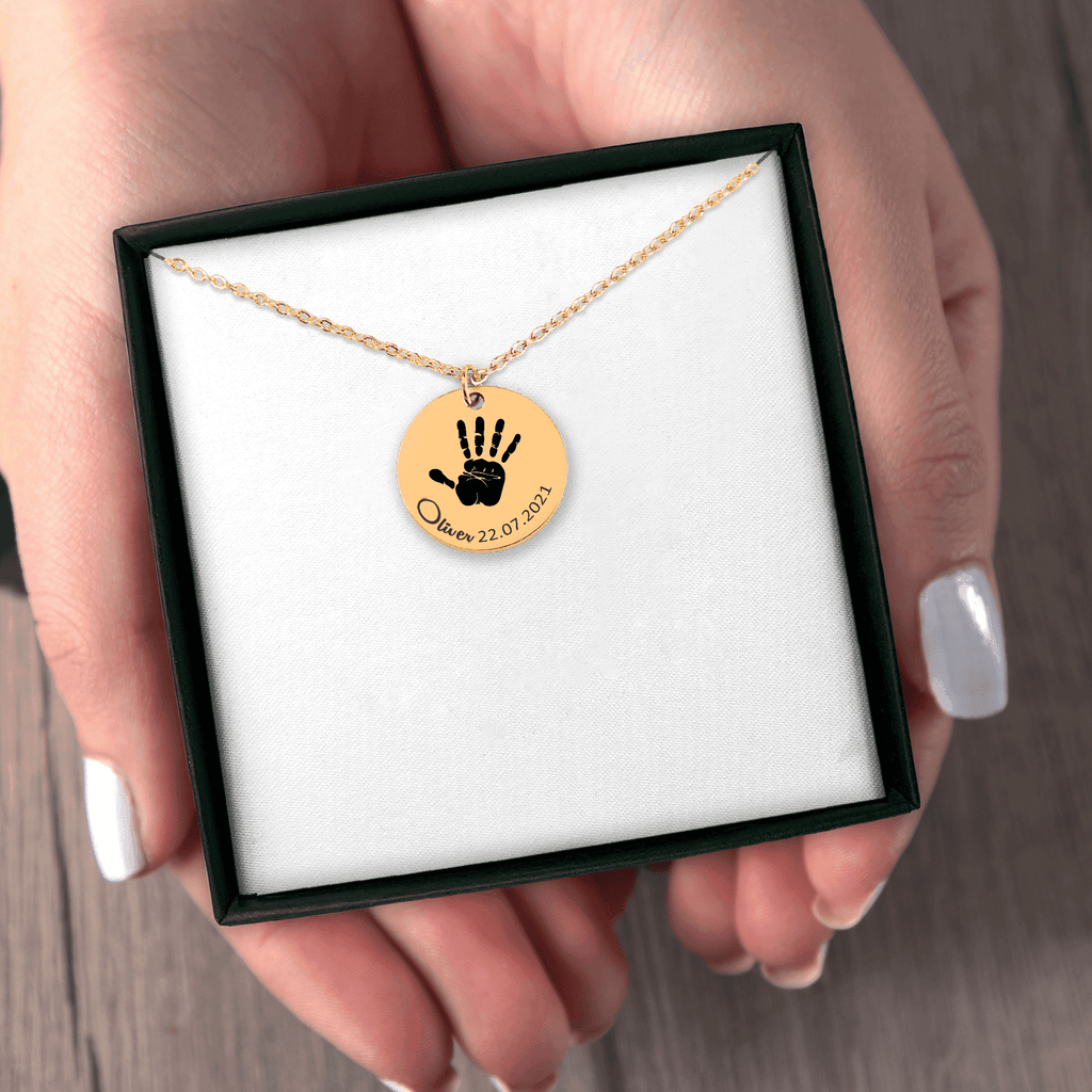 Collar personalizado con huella de mano