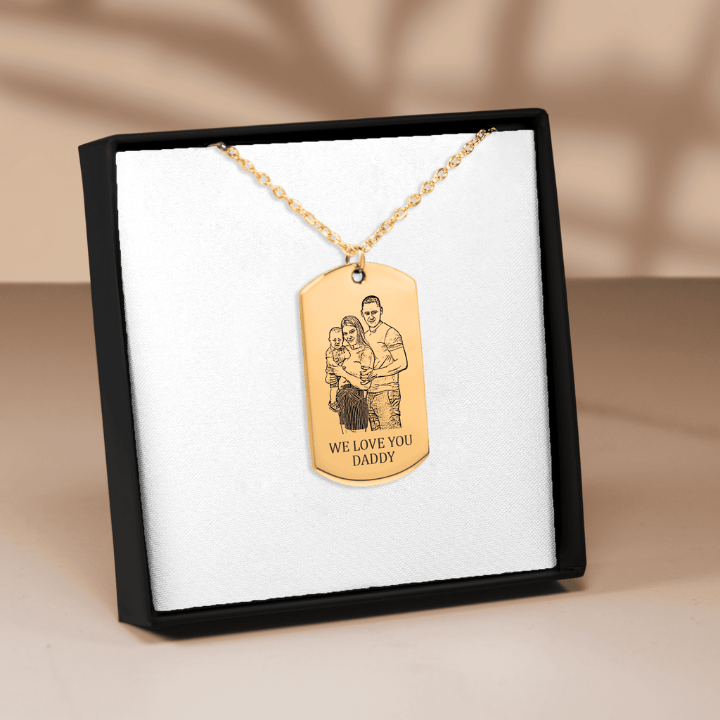 Collar con retrato familiar personalizado