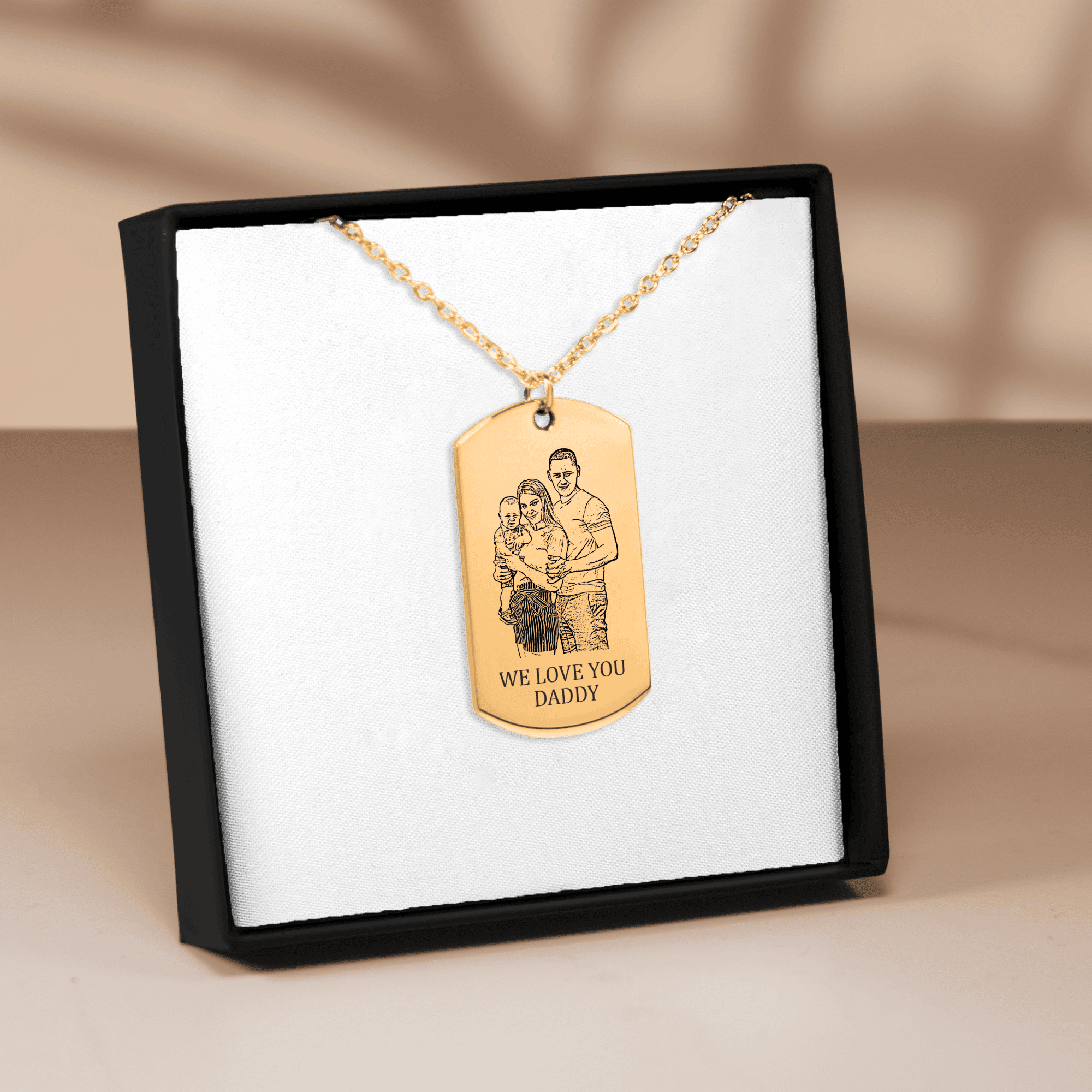 Collar con retrato familiar personalizado