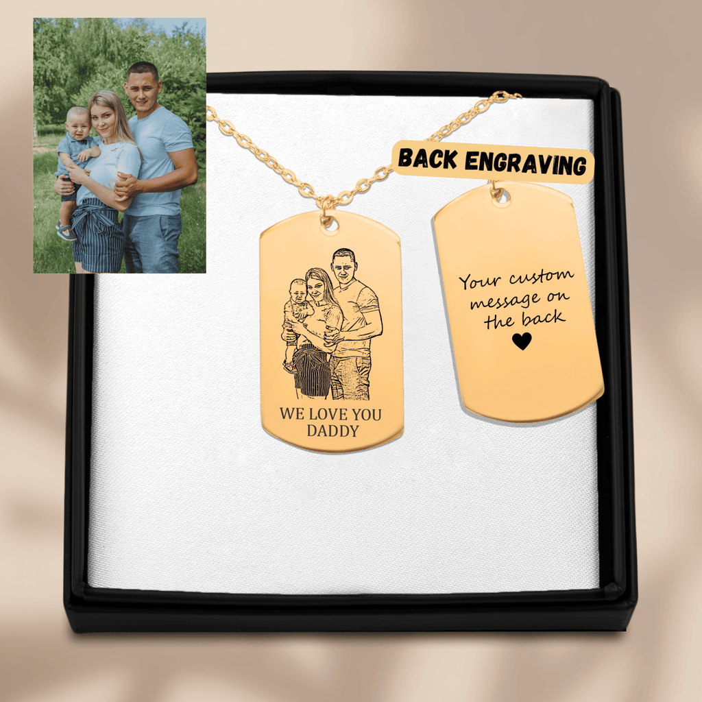 Collar con retrato familiar personalizado