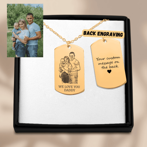 Collar con retrato familiar personalizado