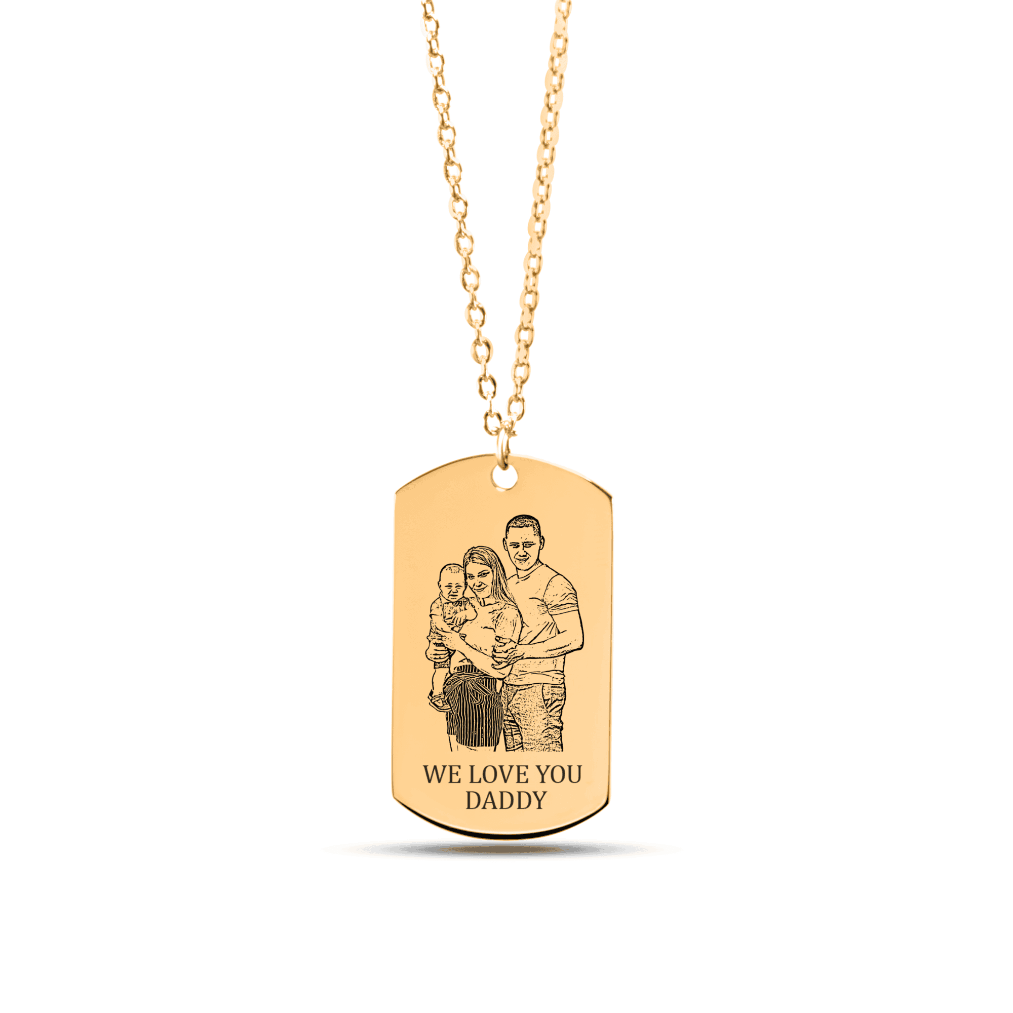 Collar con retrato familiar personalizado